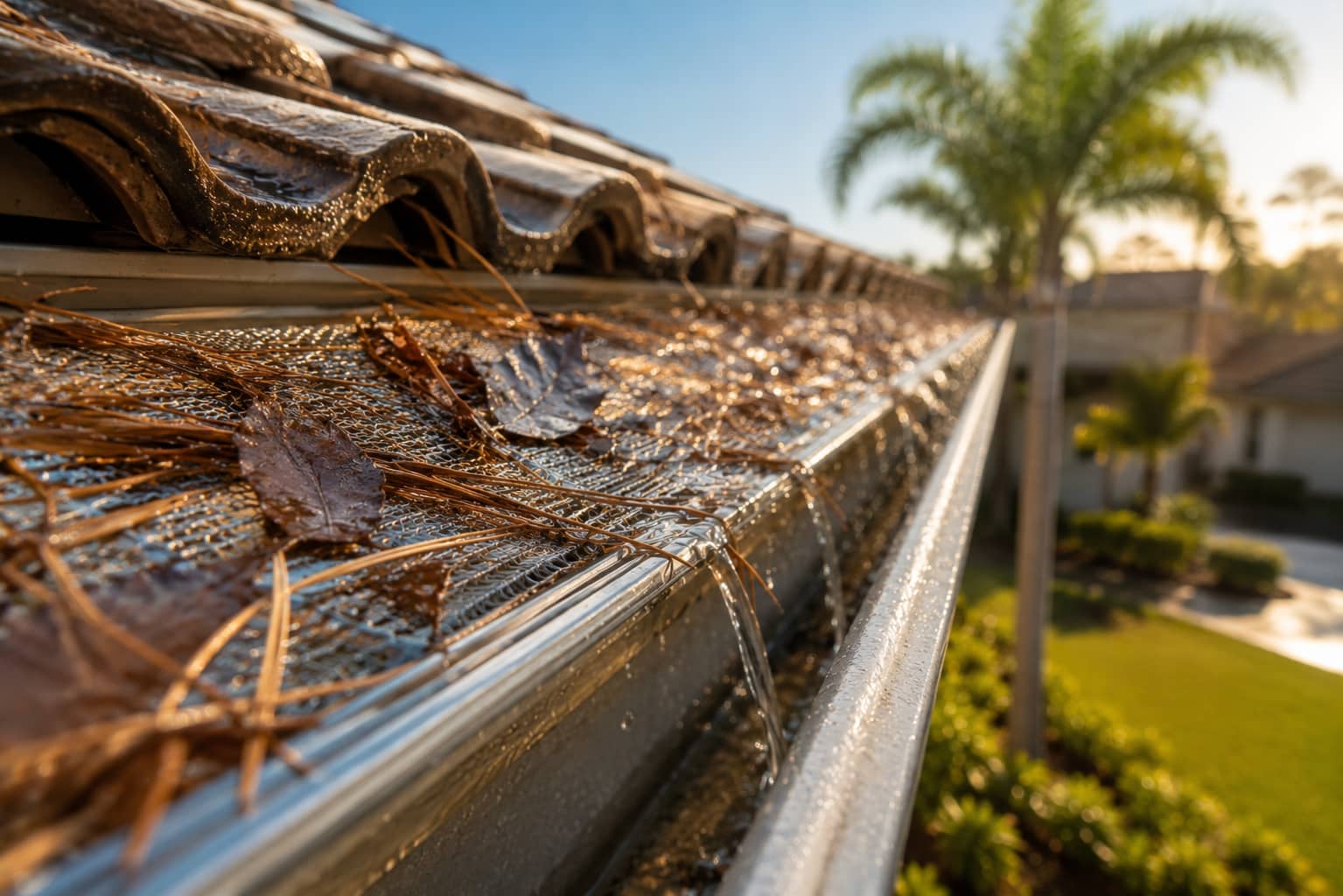leaf guard orlando central florida stainless steel mesh gutter protection